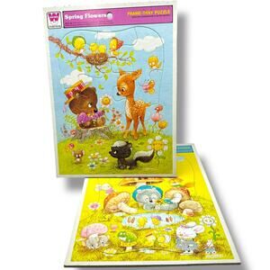 Vintage Kitschy Animal Tray Puzzles